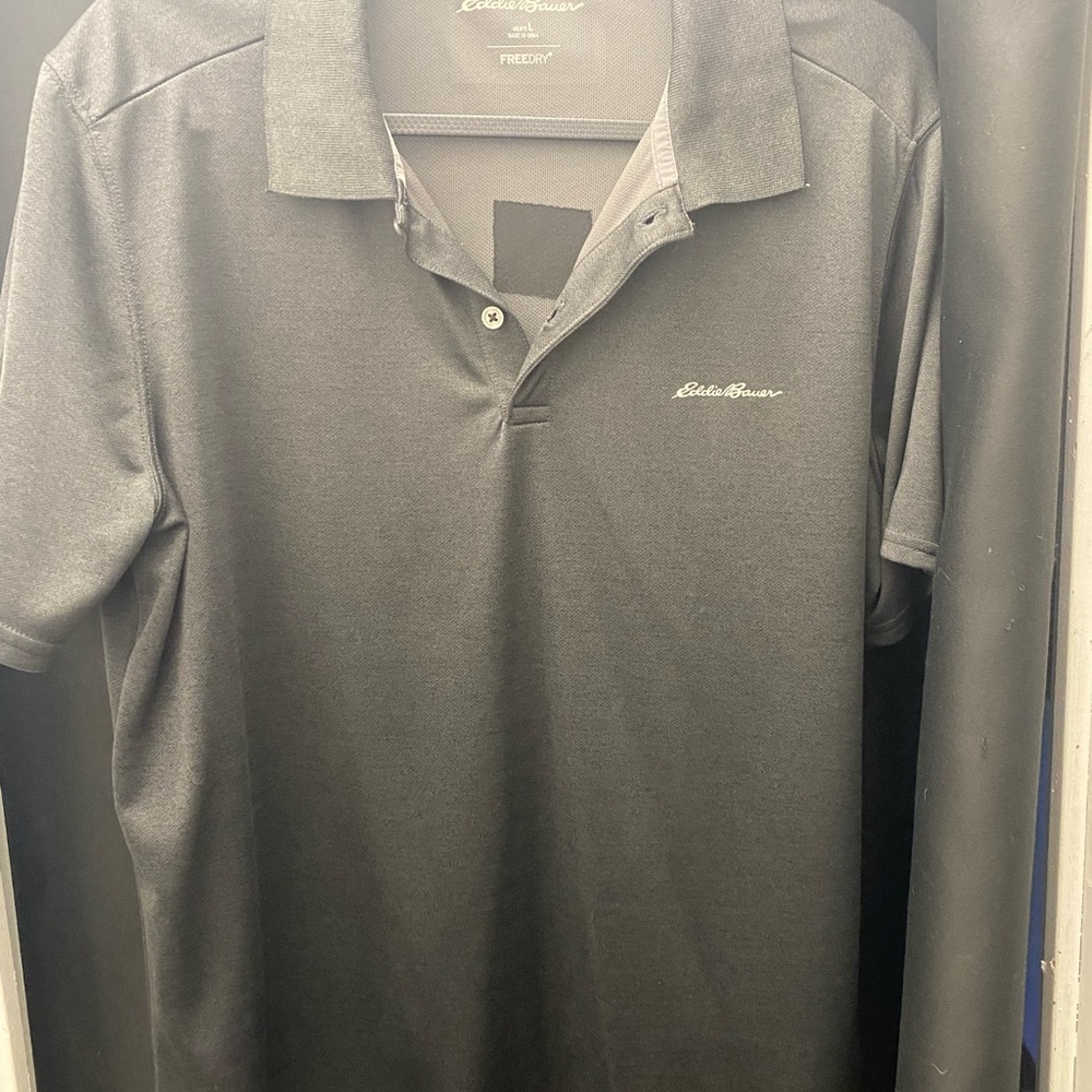 Eddie Bauer Men's Charcoal Polo Shirt
